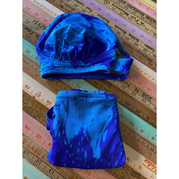 Vintage DeWeese Bikini S/ M High Waisted 2 Piece Mod 1970s Retro USA Swimwear - Picture 11 of 11